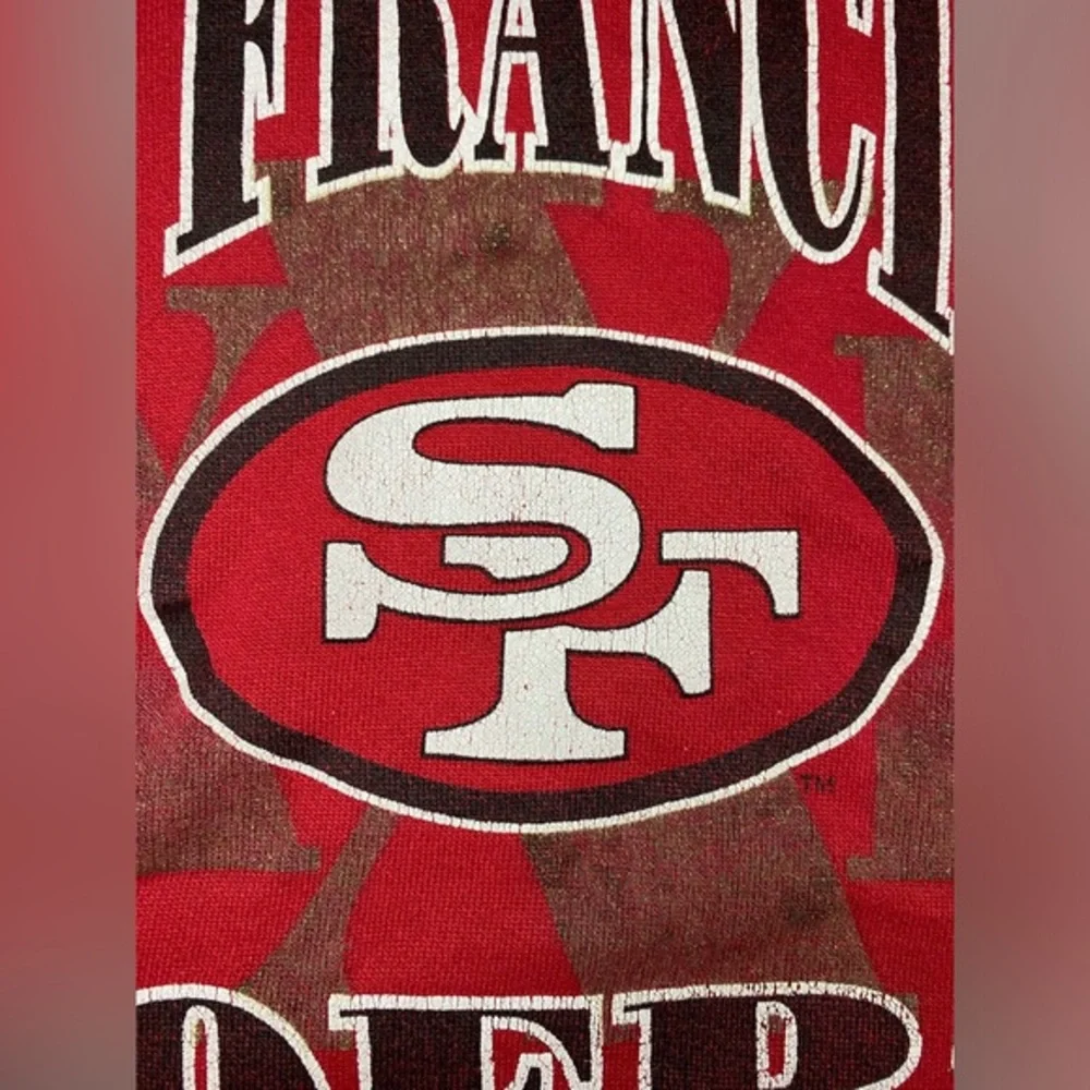 Vintage 1994 Hanes San Francisco 49ers‎ NFL Red Crewneck Sweater Men's Size XL